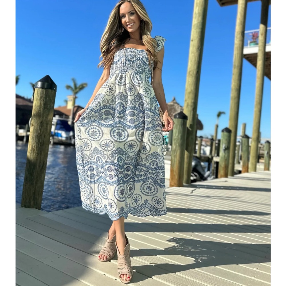 Lucky Knot Chatham Eyelet Dress S